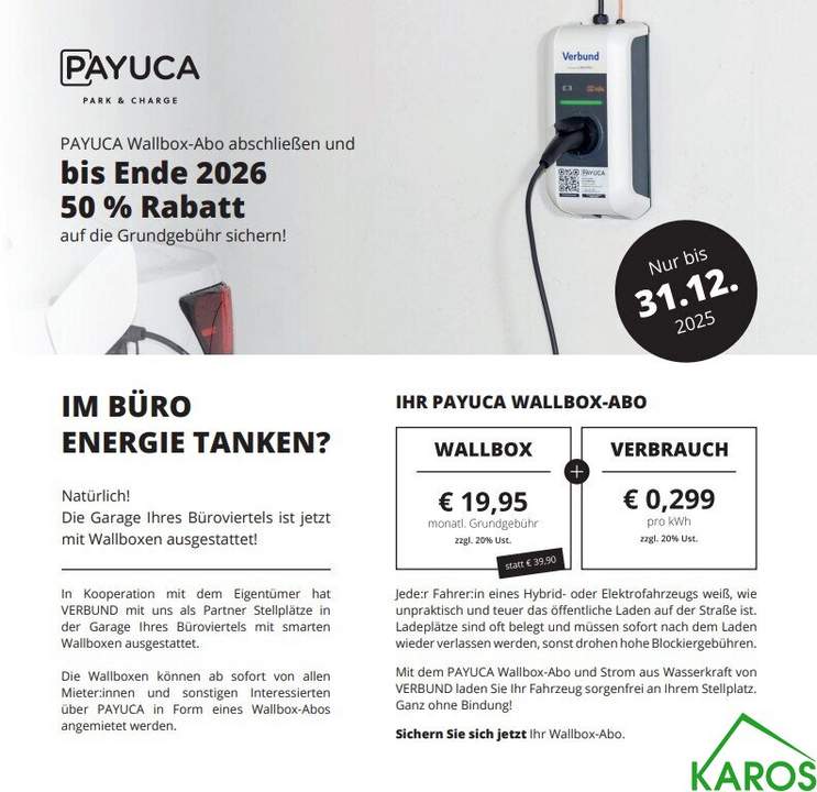 GARAGENPLÄTZE MIT E-LADESTATION!!!