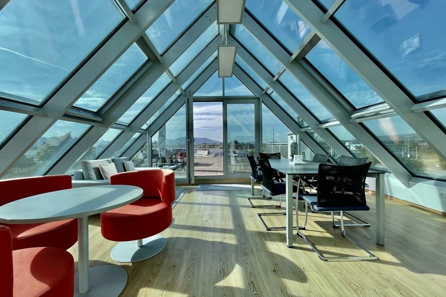 RARITÄT - PENTHOUSE MIT WINTERGARTEN UND TRAUMTERRASSE - KLIMAANLAGE UND ZWEI GARAGENPLÄTZE - TOP- INFRASTRUKTUR, Wohnung-kauf, 799.000,€, 1210 Wien 21., Floridsdorf