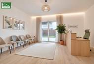 Perfekt aufgeteiltes Büro mit riesigen Raumhöhen in Hofruhelage mit Garten auf Eigengrund - bei U1. - WOHNTRAUM