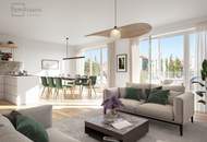 LUXUS PENTHOUSE MIT DACHTERRASSE UND POOL - BLICK AUF DONAUKANAL