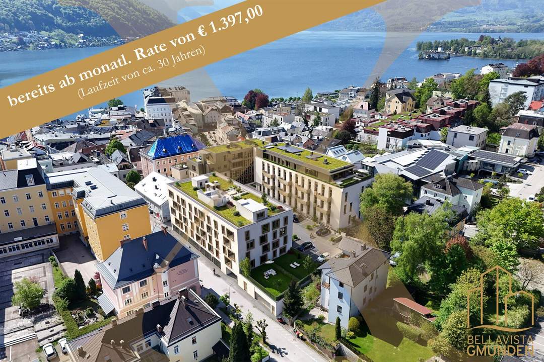 PROVISIONSFREI! Sonnige 3-Zimmer-Wohnung samt gemütlicher Loggia und Garage in Gmunden zu verkaufen!