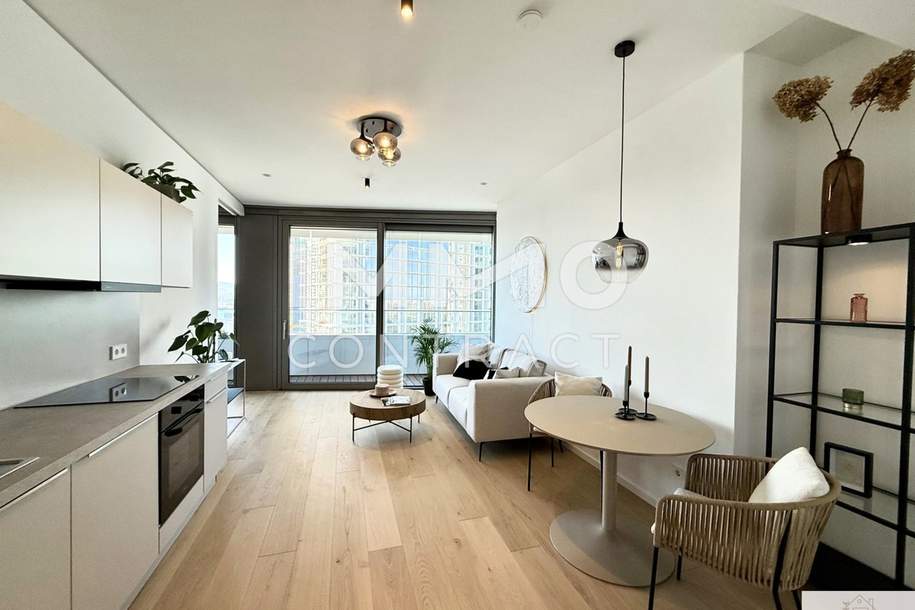 Newly Built DANUBEFLATS: Pool, Gym, Bar, Lounges, Supermarket in the Building, Top Infrastructure, Wohnung-miete, 1.947,61,€, 1220 Wien 22., Donaustadt