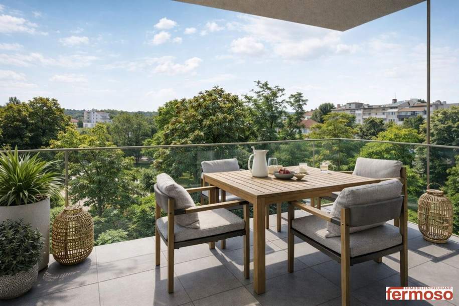Osteraktion 2026 – jetzt sichern! Gratis-Küche! Top Neubau: Stilvolle 2-Zimmer-Wohnung mit Balkon, Wohnung-kauf, 279.000,€, 1210 Wien 22., Donaustadt