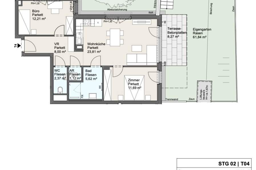 Baubeginn I direkt beim Park I wenige Minuten bis zur Donauinsel, Neuen und Alten Donau I, Wohnung-kauf, 467.000,€, 1210 Wien 21., Floridsdorf