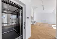 3,7m Raumhöhe im DG, Garage mit 2 Stellplätze, Atrium, Aufzug in die Wohnung und 360° Dachterrasse
