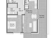 RIESEN SONNENTERRASSE - Preis gilt nur bis Bausstart - Moderne Zwei-Zimmer-Wohnung in zentraler Lage von Graz mit Sonnenbalkon, perfekt für Singles oder Paare! Luxus-Neubauprojekt!