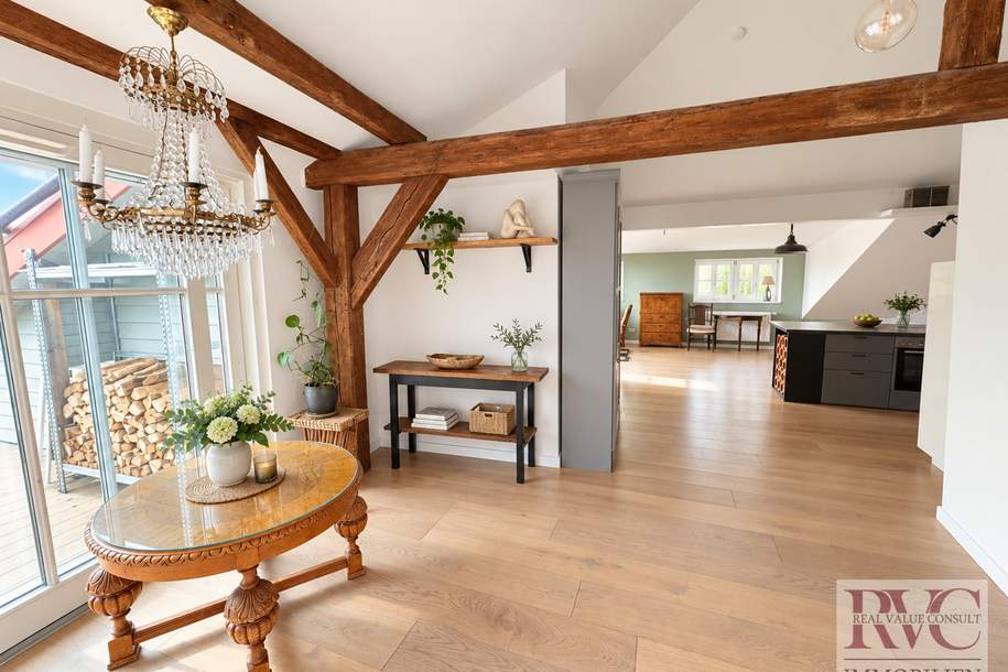 Außergewöhnliche Dachgeschosswohnung in Laufen mit Charme und zwei Dachterrassen, Wohnung-kauf, 429.000,€, 5110 Salzburg-Umgebung
