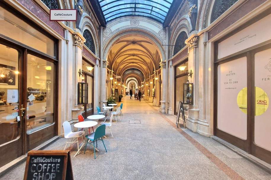 PALAIS FERSTL: Geschäftslokal + Lager in der Passage, Gewerbeobjekt-miete, 3.744,02,€, 1010 Wien 1., Innere Stadt
