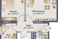 Vermietete 3-Zimmer-Wohnung nahe Zentrum Herrnau und Salzach