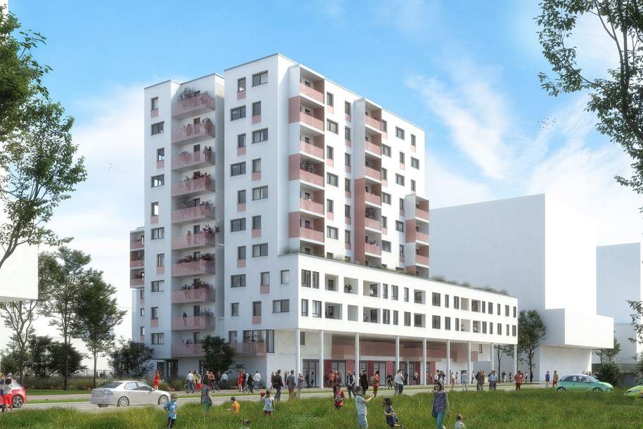 Stilvolles Wohnen in Wien: Moderne Erstbezug-Wohnung mit Loggia und top Ausstattung für nur 701,85 € Miete!, Wohnung-miete, 701,85,€, 1220 Wien 22., Donaustadt