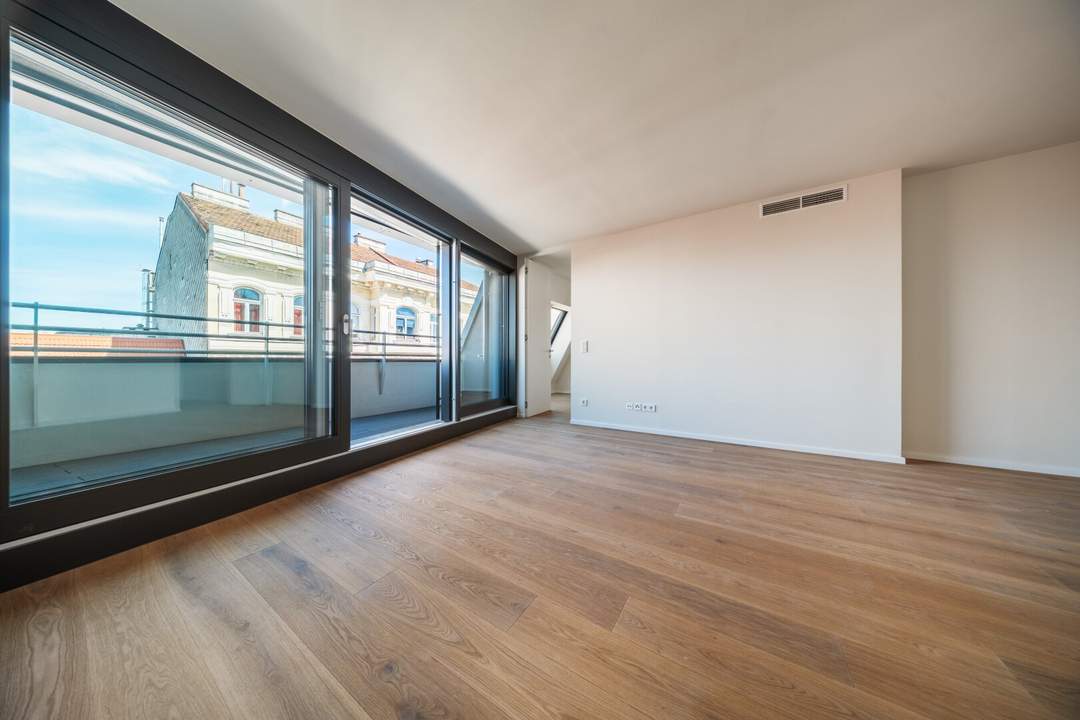 ESSENZ NO. 1 - Gut aufgeteilter Erstbezug (52 m²) im 1. DG mit wenig Schrägen | 6 m² Loggia, 2 Zimmer