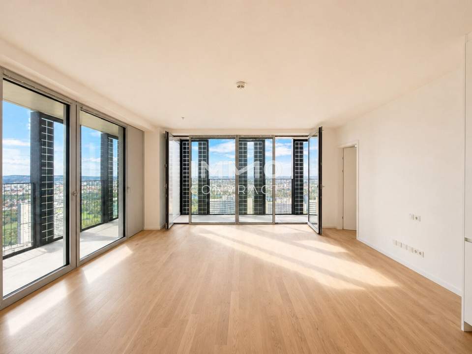 DC2 Tower: 36. Etage - Erstbezug mit 39sqm Balkon inkl. Fitnesstudio