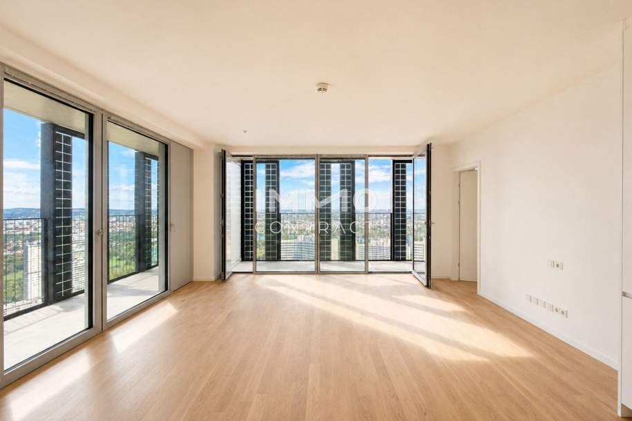 DC2 Tower: 36. Etage - Erstbezug mit 39sqm Balkon inkl. Fitnesstudio, Wohnung-miete, 1.100,00,€, 1220 Wien 22., Donaustadt