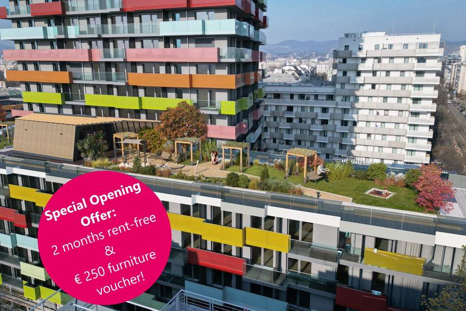 Vienna City Flair &amp; Nature Combined: Living at Nordwestbahnhof, Wohnung-miete, 1.775,40,€, 1200 Wien 20., Brigittenau