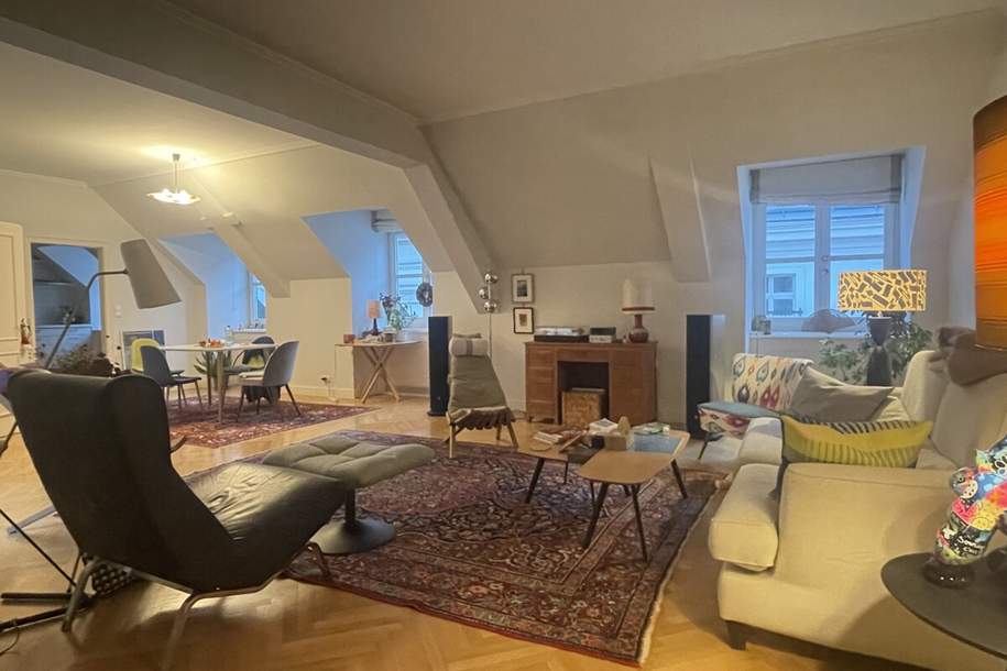 GROßZÜGIGE 3 -ZIMMER-MANSARDENWOHNUNG IM STADTPALAIS, Wohnung-miete, 3.713,21,€, 1010 Wien 1., Innere Stadt