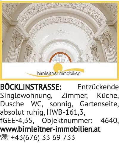BÖCKLINSTRASSE: Ent zü cken de