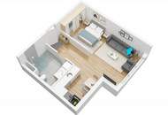 Anlage/ Befristet vermietet/Apartment Widmung / Baujahr 2023 - 38,88 m2 Studioapartment im Souterrain (Apartment 4)