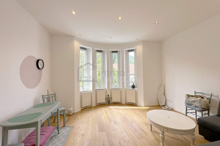 Exklusive Singlewohnung mit Garten – top saniert, komplett eingerichtet &amp; nur 30 Minuten nach Wien, Wohnung-kauf, 159.000,€, 2571 Baden