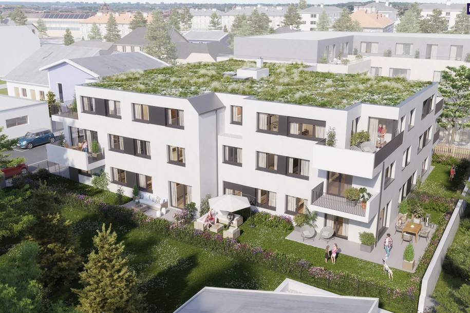 Grün I Urban I Chic: Exklusive 4-Zimmer-Gartenwohnung im Herzen von Schwechat! Nachhaltig, hochwertig und überraschend ruhig!, Wohnung-kauf, 470.810,€, 2320 Bruck an der Leitha
