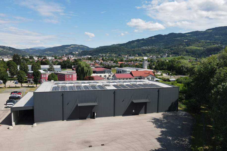 Moderne Lager- und Gewerbehalle mit 2.500 m² Außenfläche und hervorragender Verkehrsanbindung in Wolfsberg, Gewerbeobjekt-miete, 11.630,00,€, 9400 Wolfsberg