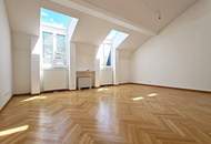 GONZAGAGASSE, BÖRSE-NÄHE, klimatisiertes 122 m2 Dachgeschoss mit 8 m2 Terrasse, 3 Zimmer, Komplettküche, 2 Bäder, Parketten