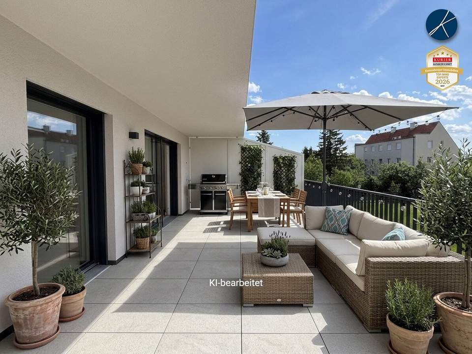 OPEN HOUSE am 18. September: 2-Zimmer Wohnung mit 25m² Balkon (Top 6) - Erstbezug!