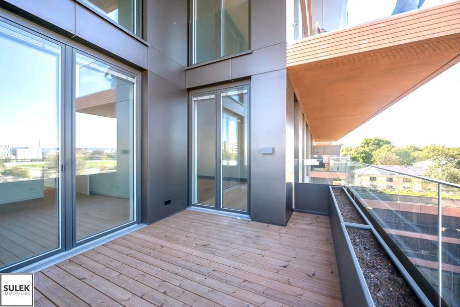 Exklusiv Wohnen im Projekt Grünblick mit U2-Anbindung! 3 Zimmer Erstbezugswohnung inkl. Balkon, Poolnutzung, Fitnessraum, uvm.!, Wohnung-miete, 2.590,00,€, 1020 Wien 2., Leopoldstadt