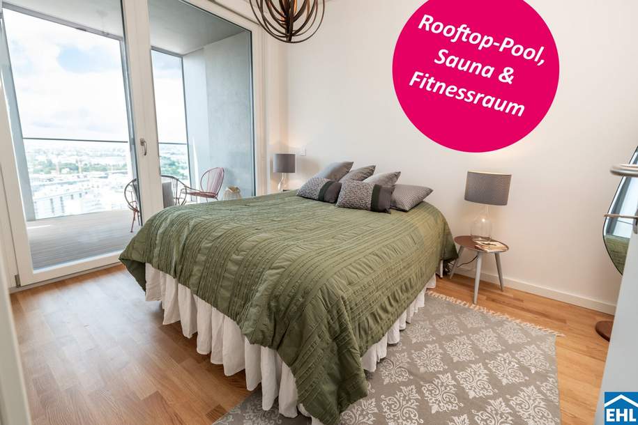 Exklusive 2-Zi.-Wohnung mit Loggia & Sauna bei der U1, Wohnung-miete, 899,00,€, 1220 Wien 22., Donaustadt