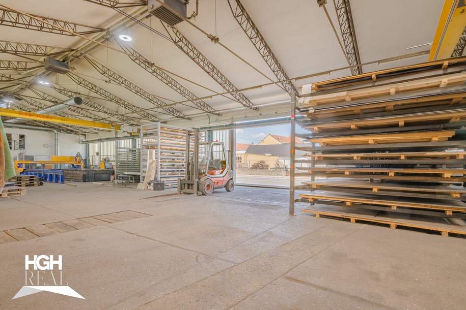 2213 Bockfließ 970 m² große Gewerbehalle Nähe Wien mit Photovoltaik-Anlage, Gewerbeobjekt-kauf, 1.800.000,€, 2213 Mistelbach