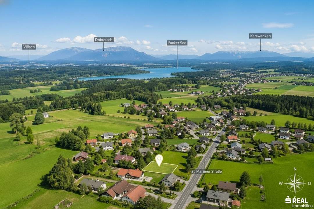 Attraktives Baugrundstück in idyllischer Lage in Rosegg