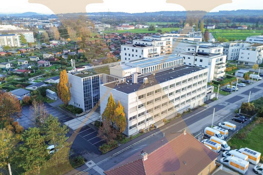 Ideale Lage und Top Austattung! Bestandsfreies Bürohaus (Widmung M) mit ca. 95 Parkplätzen in Linz zu verkaufen!