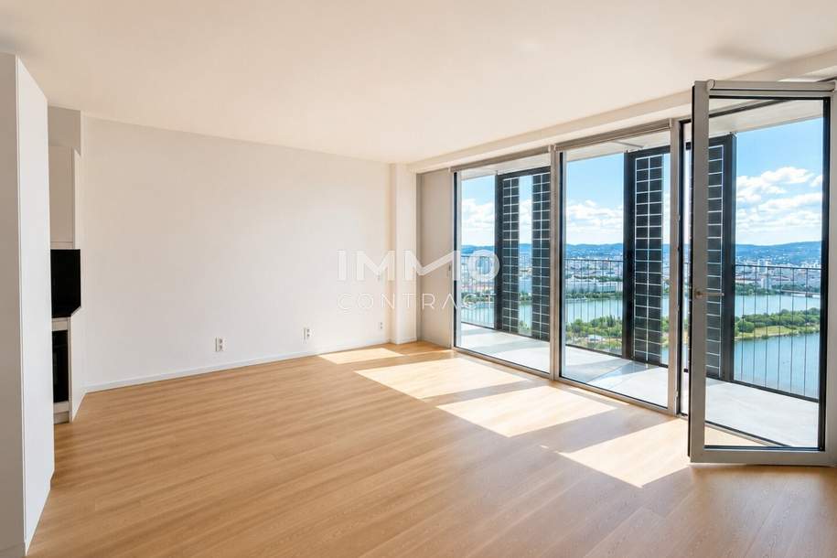 DC2 Tower: Jeden Tag Sonnenuntergang - Erstbezug 32. Etage, Wohnung-miete, 1.100,00,€, 1220 Wien 22., Donaustadt