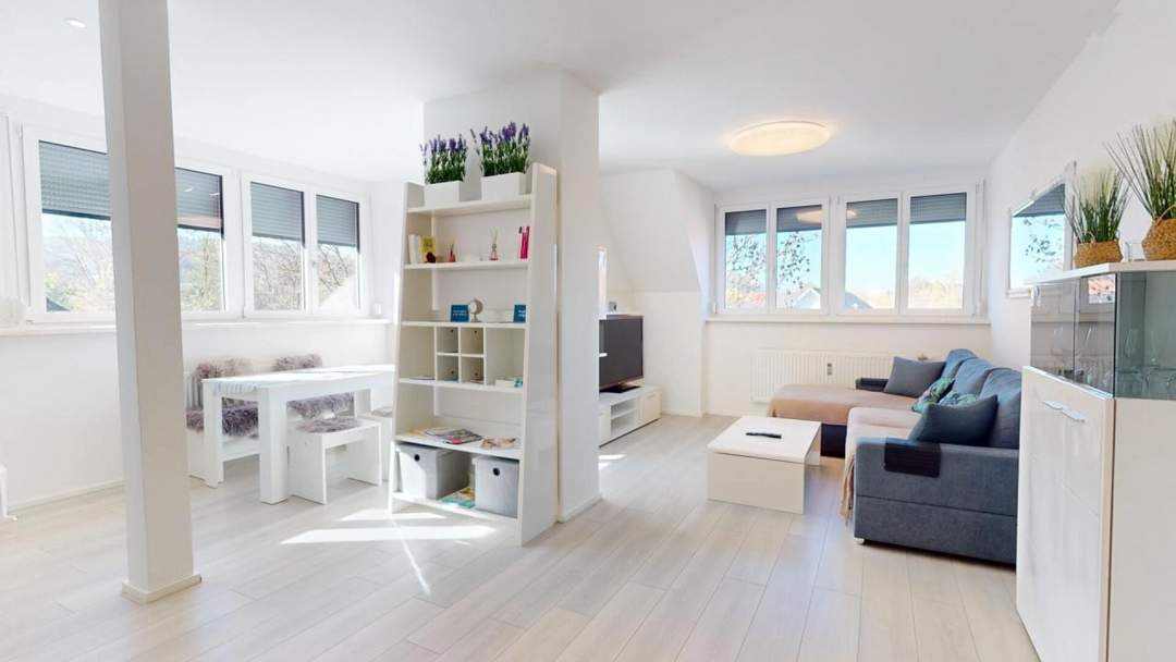 4 - Zimmerwohnung mit Ausblick und Gartennutzung und Carport (Provisionsfrei)