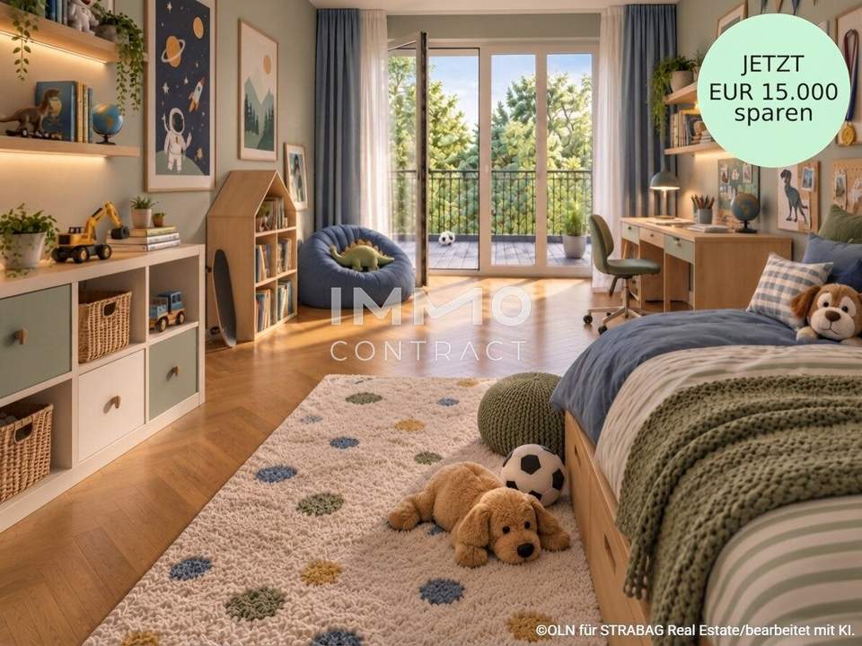 Neu: Dreizimmer-Apartment mit zahlreichen Annehmlichkeiten (Gemeinschaftsterrrasse, Urban Gardening, Gemeinschaftwsraum u.v.m.)