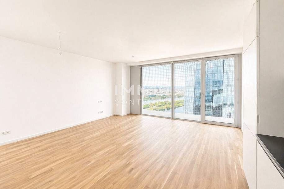 NEU! Direkt am Wasser und U1 Donauinsel: 33. Etage: DC2 Tower: SKY RESIDENCES, Wohnung-miete, 1.100,00,€, 1220 Wien 22., Donaustadt