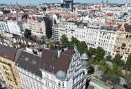 Einmalige Dachgeschosswohnung am Naschmarkt – Mit Vision veredelbar zum 215 m² PENTHOUSE-Juwel mit einmaligen 360°-Blick über Wien
