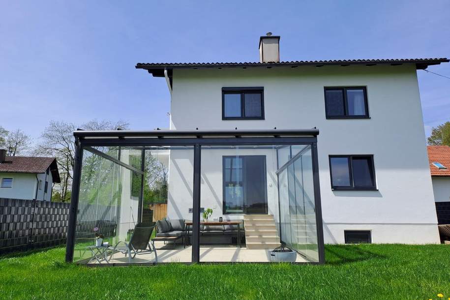 Wohnen im Grünen – Einfamilienhaus mit Wintergarten &amp; tierischem Extra auf vier Pfoten!, Haus-miete, 1.210,00,€, 4742 Grieskirchen