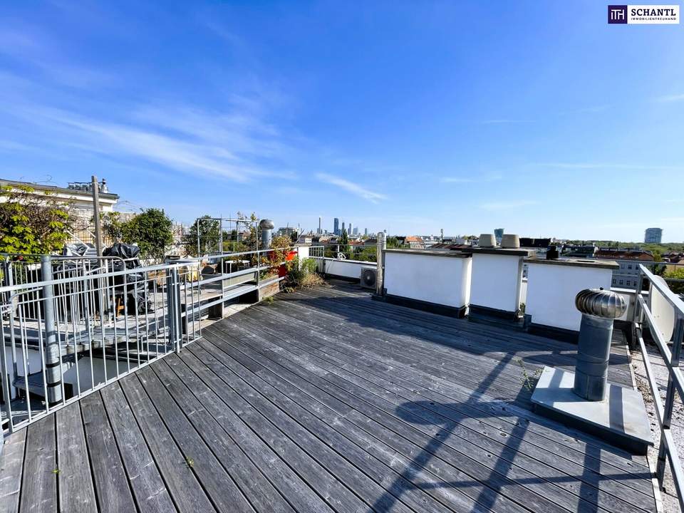 Skyview I Weite I Luxus: Großzügige und stilvolle 2-Zimmer-Maisonette mit Dachterrasse in Toplage neben Donaukanal!