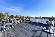Skyview I Weite I Luxus: Großzügige und stilvolle 2-Zimmer-Maisonette mit Dachterrasse in Toplage neben Donaukanal!