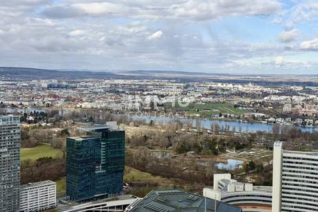 Premium Studio mit Donau Panorama: 38. Etage inkl. neue Küche DC2 Tower, Wohnung-miete, 1.100,00,€, 1220 Wien 22., Donaustadt
