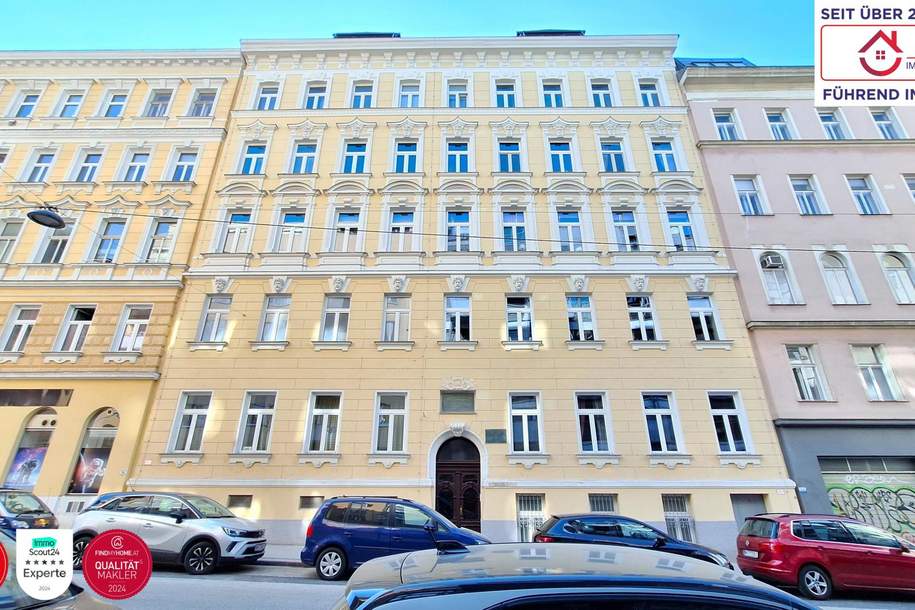 Altbaujuwel mit 16 m² Balkon – Generalsanierte 2-Zimmer-Wohnung im eleganten Stuckaltbau, Wohnung-kauf, 550.000,€, 1040 Wien 4., Wieden