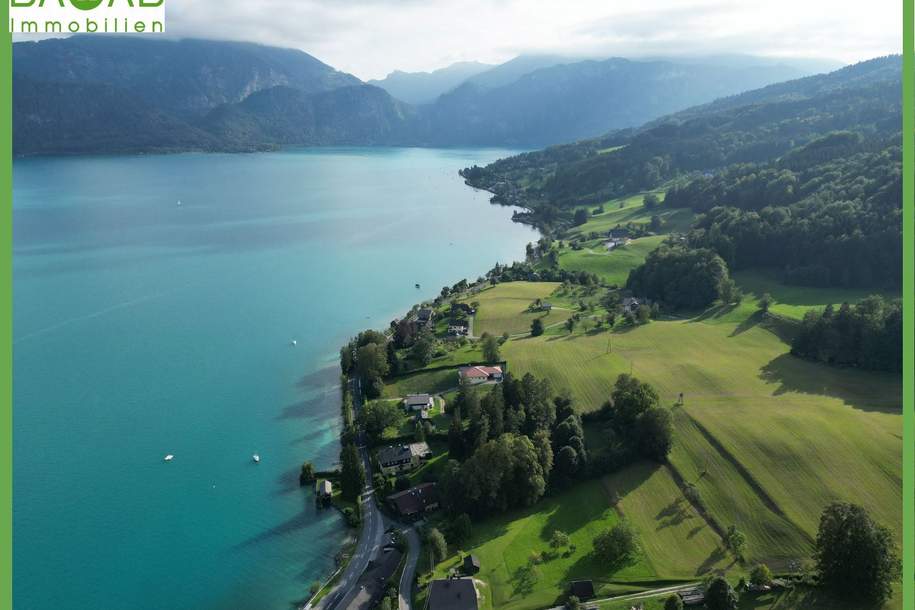 TRAUMLAGE AM ATTERSEE - UNVERBAUBARER SEEBLICK & ALTBESTAND MIT GROSSEM POTENZIAL, Grund und Boden-kauf, 4866 Vöcklabruck