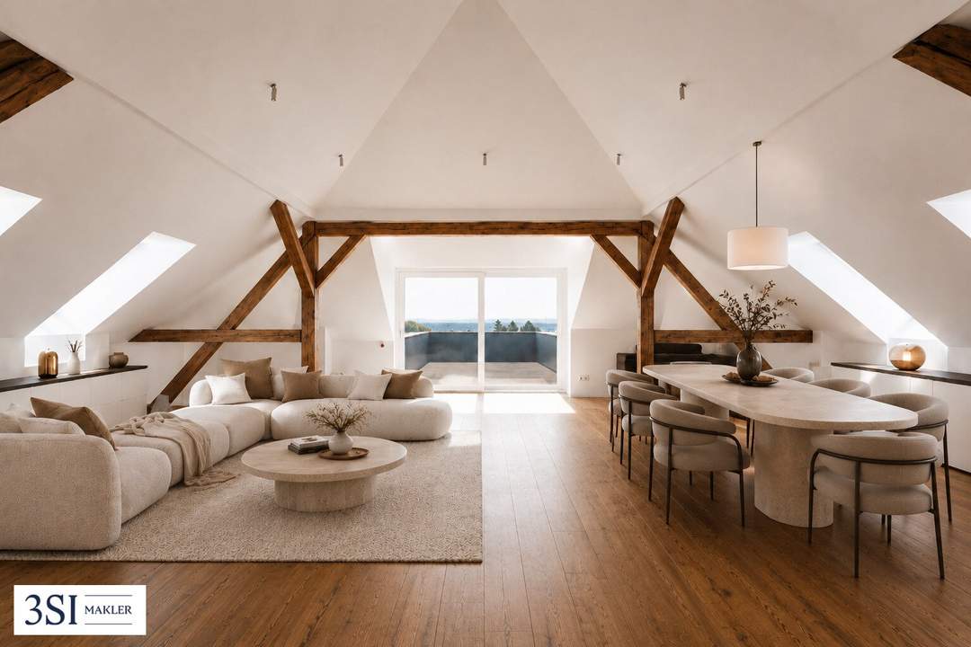 Exklusives Penthouse mit großzügiger Dachterrasse im historischen Kremsmünsterhof