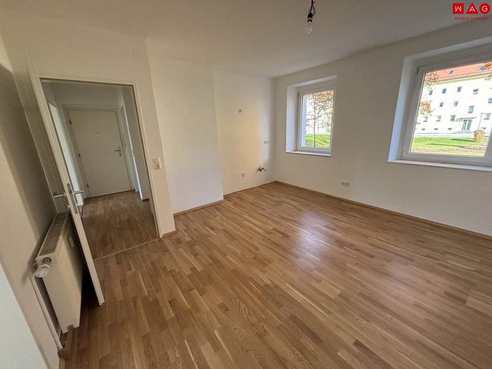 Sonnendurchflutete 2-Zimmer-Wohnung mit herrlichem Grünblick im beliebten Münichholz – liebevoll saniert, mit modernem Wohlfühlbad, praktischen Wohnräumen und perfekter Anbindung!