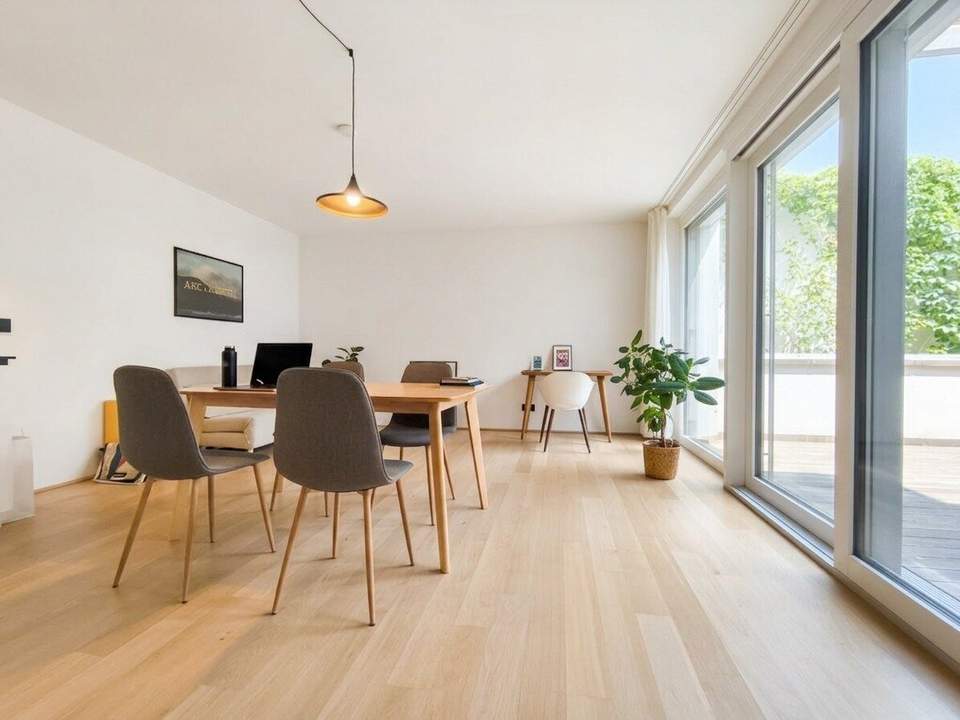 Pauschalmiete inklusive Warmwasser & Heizung - Moderne 2-Zimmer-Wohnung mit schöner Hofterrasse - Stilvolle Ausstattung