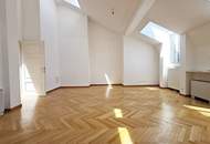 GONZAGAGASSE, BÖRSE-NÄHE, klimatisiertes 122 m2 Dachgeschoss mit 8 m2 Terrasse, 3 Zimmer, Komplettküche, 2 Bäder, Parketten