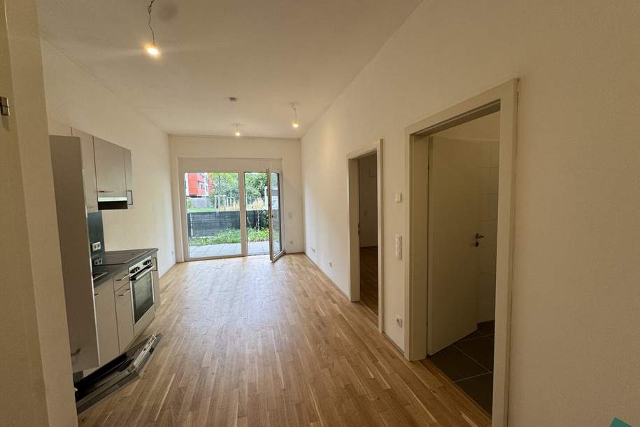 Moderne 2-Zimmer-Wohnung mit Terrasse und Garten nahe U1, Wohnung-miete, 999,00,€, 1220 Wien 22., Donaustadt