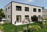 Moderne Doppelhaushälfte in Pottendorf – Erstbezug, 4 Zimmer, Garten, Terrasse, 2 Stellplätze! *PROVISION BEZAHLT DER ABGEBER*