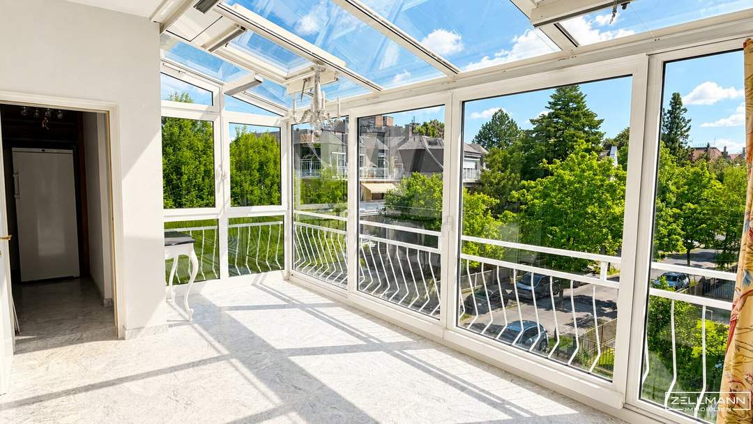 „Dachgeschosswohnung mit privatem Lift, Wintergarten und Garage in absoluter Toplage Hietzing“ | ZELLMANN IMMOBILIEN