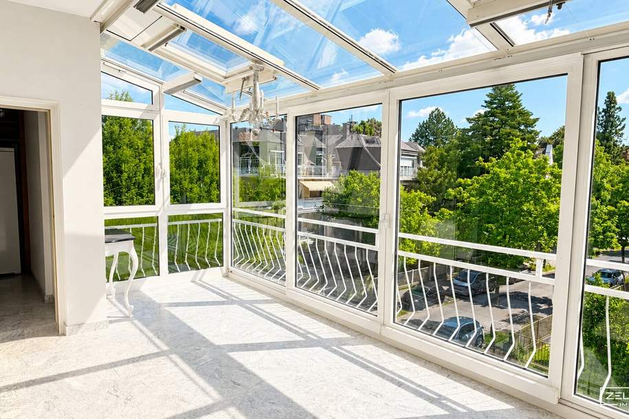 „Dachgeschosswohnung mit privatem Lift, Wintergarten und Garage in absoluter Toplage Hietzing“ | ZELLMANN IMMOBILIEN, Wohnung-kauf, 790.000,€, 1130 Wien 13., Hietzing